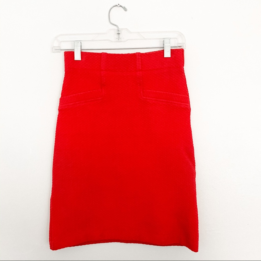 Ganni Red Pencil Skirt